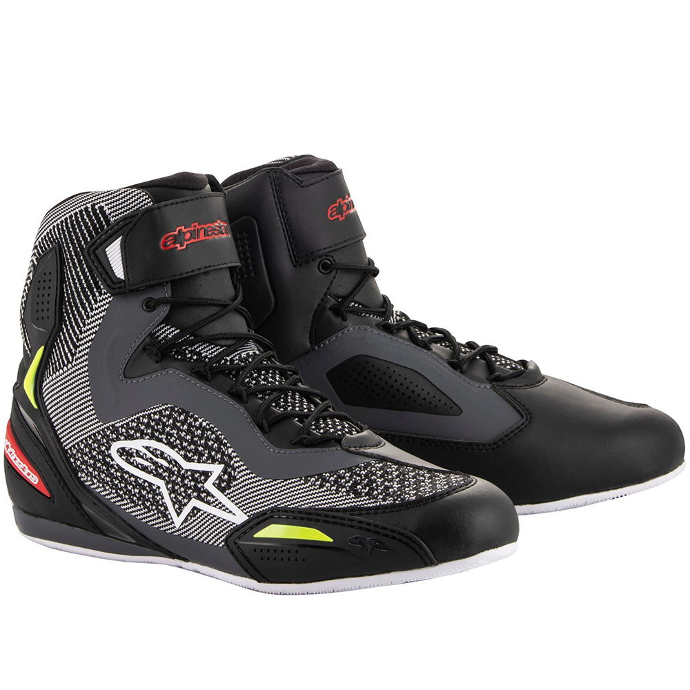 Alpinestars Alpinestars Faster 3 Rideknit Shoes BLACK/GREY/Red/Fluo